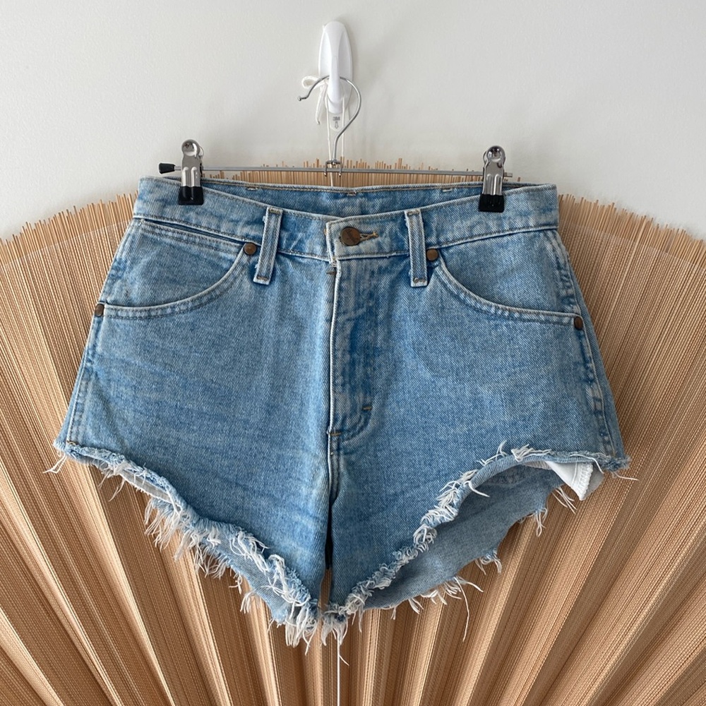 Wrangler High Waisted Cutoff Denim Shorts